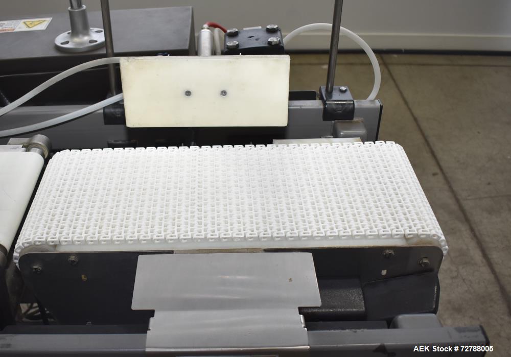 Used Mettler-Toledo Safeline Hi-Speed Model XE Combination Metal Detector and Checkweigher. Capable of speeds up to 500 packages per minute. Capable of weighing product up to 7kg. Approximate 7-3/4" ...